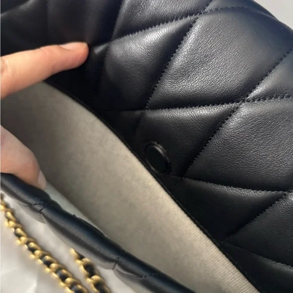 Coach Tabby 33 Quilted Nappa Leather Black With Gold Hardware Shoulder Bag - Picture 7 of 13